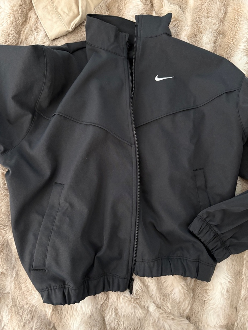 Nike Black Lightweight Full-Zip Windbreaker Jacket